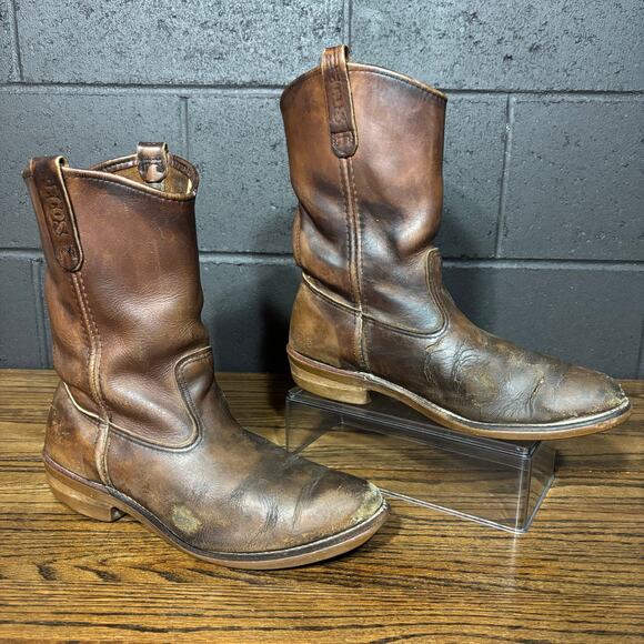 Red Wing Pecos 1155 Brown Leather Pull-On Work Boots Men’s 10.5 E USA Made - Picture 1 of 8